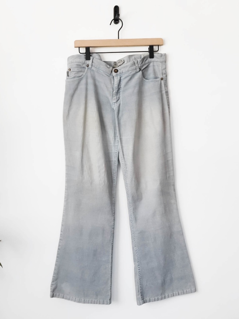 Amazing True Vintage Max Studio Distressed Boot Cut Flare Corduroy Jeans Pants